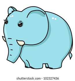 vector toy elephant, isolated