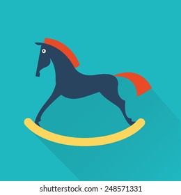 vector toy horse icon