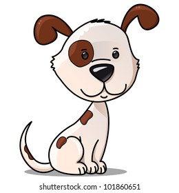 vector toy puppy isolated on white background