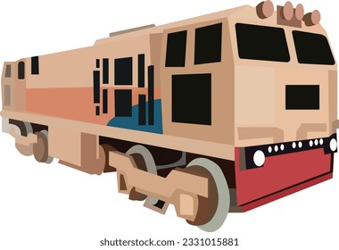 Vector toy train, can be for icon or logo