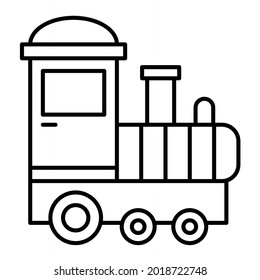 Vector Toy Train Outline Icon Design Stock Vector (Royalty Free ...