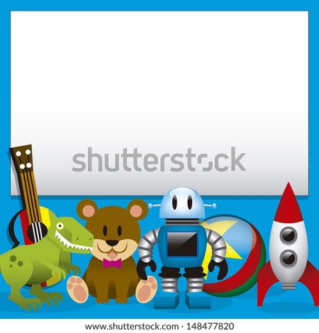 Vector Toys And Board For Text