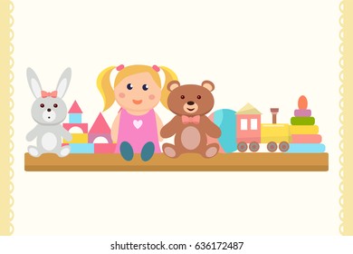 Vector toys. Flat design