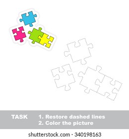Vector trace game. Puzzle to be traced.