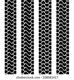 vector trace of the terrain tyres seamless