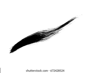 Vector traced brush stroke, isolated. Stock illustration
