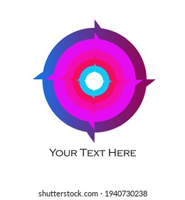 vector tracing of abstract colorful gradient circle shape , can used as logo, brands, mascots, etc