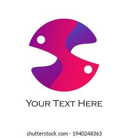 vector tracing of abstract half round double shape , can used as logo, brands, mascots, etc
