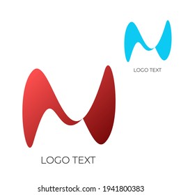 vector tracing of abstract n or m shape, can be used as logo, brands, mascots, etc.