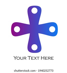 vector tracing of abstract plus icon shape , can used as logo, brands, mascots, etc