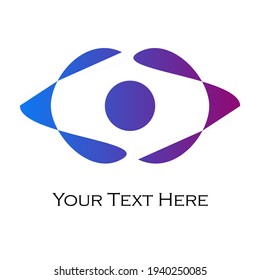 vector tracing of abstract purple blue eye shape , can used as logo, brands, mascots, etc