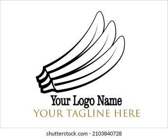 Vector Tracing of Bananas White and Black style. Can be used as Logo, Brands, Mascots, and Tatto
