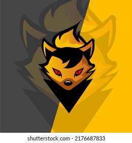 Vector Tracing Beast beast in Yellow and Orange style. Can be used as Logo, Brand, Mascot and Tattoo