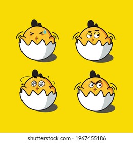 "Vector Tracing Chicken in cute and funny style. Can be used as Logo, Brand, Mascot, and T-shirt mug."