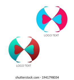vector tracing of elegant double heart abstract shape, can be used as logo, brands, mascots, etc.