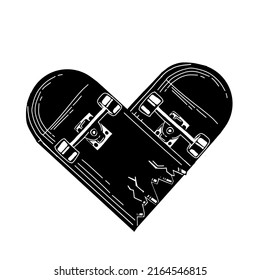 "Vector Tracing of Love Skate Fish in White and Black style. Can be used as Logo, Brands, Mascots, and Tatto."
