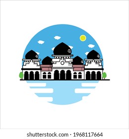 Vector tracing object mosque can be used as logo maskot tshirt , greetting cards .etc