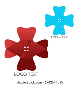 vector tracing of plus sign abstract shape, can be used as logo, brands, mascots, etc.