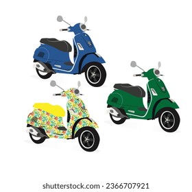 vector tracing scoothi set. this is a beautiful colour and designs.