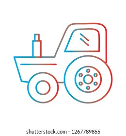  Vector tractor icon
