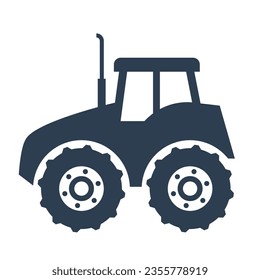 icono del tractor vector aislado en fondo blanco.