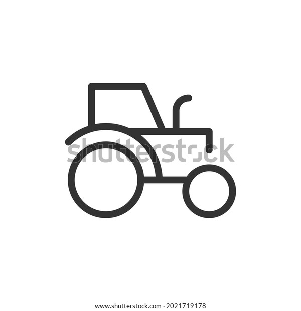 Vector\
tractor line icon. Symbol in trendy outline style. Vector\
illustration isolated on a white background.\
