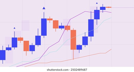 Vektor. Handel an der Kryptobörse. Leistungsdiagramme und Statistiken. Krypto- und Währungspreisdiagramm. Schematische Darstellung des Handels. Globaler Kryptomarkt. Hintergründe für Handelsunternehmen.