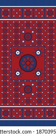 Vector of traditional ajrak design. Indian or Pakistani cultural motif for premium advertising campaign. Sindhi, Balochi Fabric or Rajasthani Suit.