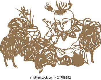 Vector of Traditional Ancient Chinese Artistic Pattern