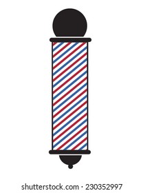 Vector Traditional Barber Pole Graphic