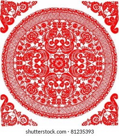 Vector of Traditional Chinese Paper-cut
