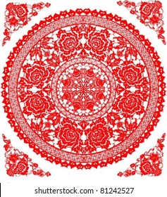 Vector of Traditional Chinese Paper-cut