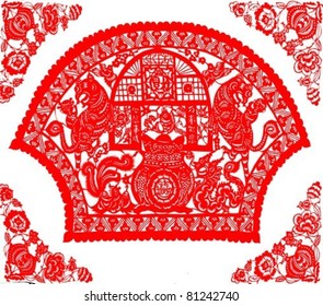 Vector of Traditional Chinese Paper-cut