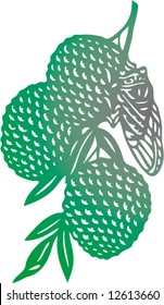 Vector of traditional Chinese Paper-cut for Spring Festival