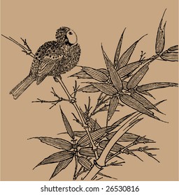 Vector of Traditional Chinese Stroke painting from Ming Dynasty
