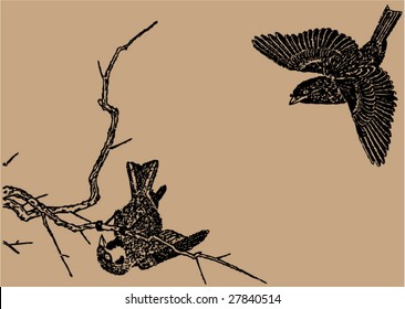 Vector of Traditional Chinese Stroke painting from Ming Dynasty
