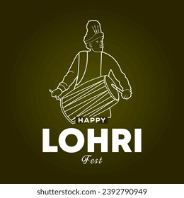 Vector Diseño creativo tradicional del feliz festival indio lohri.