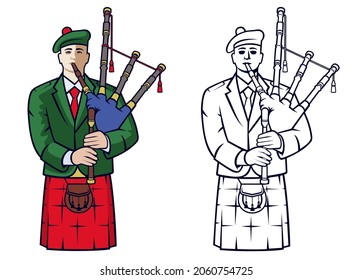 Vector traditional form Scottish