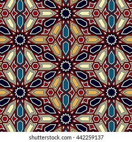 vector traditional geometric arabic pattern design