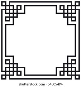 Vector traditional geometric frame design
