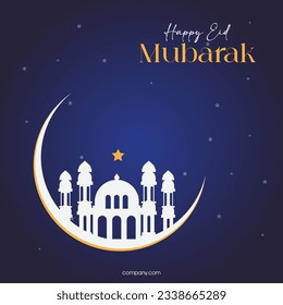 vector traditional happy Eid-al-adah and Islamic background
