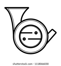 vector traditional hunting horn