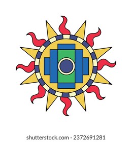 Vector Traditional Inca Symbol Chakana Icon Illustration Isolated