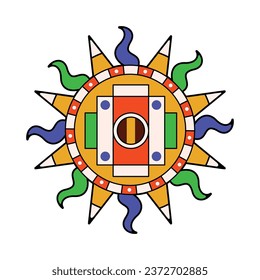 Vector Traditional Inca Symbol Chakana Icon Illustration Isolated