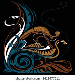 Vector of traditional Indonesian batik