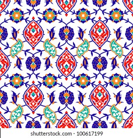 Vector of Traditional Islamic flower Pattern on white