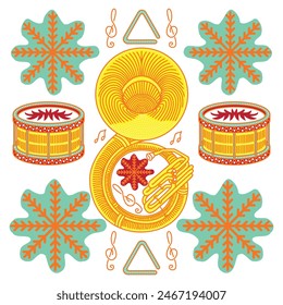 vector of traditional Jakarta musical instruments