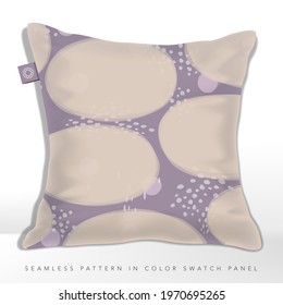 Vector Traditional Japanese Style Contemporary Abstract Art Pattern, Beige and Purple