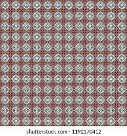 Vector traditional muslim background in blue, gray and white colors. East culture, indian heritage, arabesque, persian motif. Seamless arabic geometric pattern.
