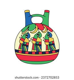 Ilustración del icono del sombrero del vector tradicional del Perú aislado